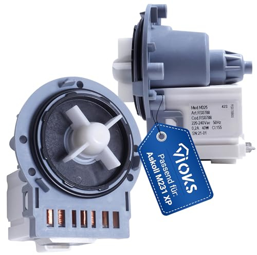 VIOKS 2x Abfluss Pumpe 40W Waschmaschine Ersatz für Askoll M231 XP 290735