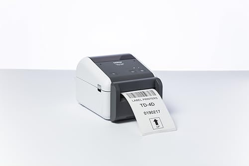 Brother TD-4420DNFC Linerless Etikettendrucker, mit 203dpi und 203 mm/Sek. Druckgeschwindigkeit. 104 mm Druckbreite, USB-, LAN- und Serielle Schnittstelle