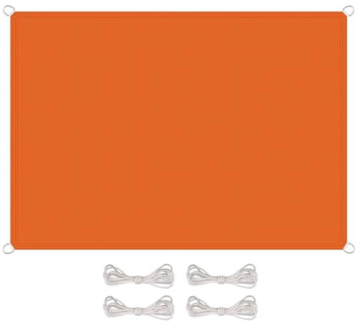 Tenda a Vela Ombreggiante Impermeabile 0.5 x 4.5 m,Protezione Solare e Uv, Antistrappo, Impermeabile, Panno Ombreggiante Vela Ombreggiante,Per Esterno, Giardino, Terrazza, Arancione