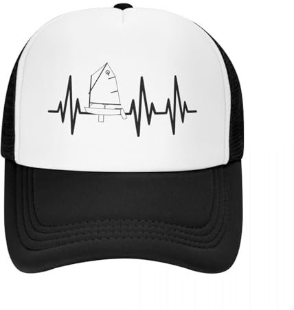AEIKHAEC Baseballcaps für Damen Männer Segeln Optimist auf Herzschlag Optimist Segeln Baseballmütze Luxus Hut Sonnenkappe Luxus Frau Herren gastgeschenk Geburtstag