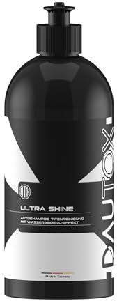 DAUTOX® Ultra Shine Autoshampoo – Auto Shampoo mit Hochglanz- & Wasser-Abperleffekt, lackschonend & schaumstark, entfernt Straßenschmutz, für Handwäsche & Hochdruckreiniger, lackfreundlich (500 ml)