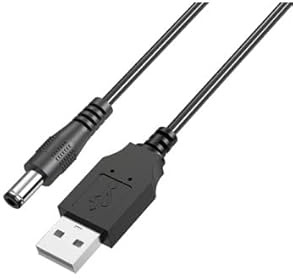 Genérico Pack 2x Cable USB a Jack DC 3.5x1.35mm, 1 Metro, Negro, para Luces LED y Dispositivos Electrónicos