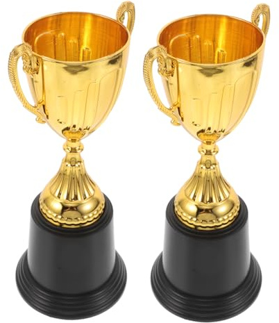 GALPADA 2pezzi Plastica d Oro Mini Premio con Base per Calcio Feste e Successi Accademici