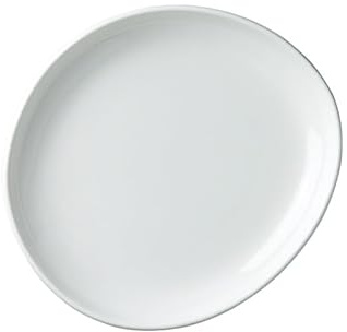 Piatti Moderni Piatto da portata ovale 9 pollici for hotel, piatto caldo, freddo, bianco opaco, irregolare, cucina, for servire antipasti Piatto Fondi(9 in)
