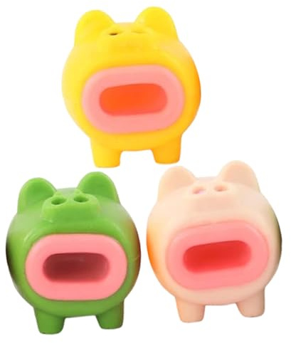 VANZACK 3stücke Schwein Stressball Quetschspielzeug Schwein Spielzeug Vinyl Stress Spielzeug Für Junge Mädchen Bürospielzeug Kinderbedarf Party Favors