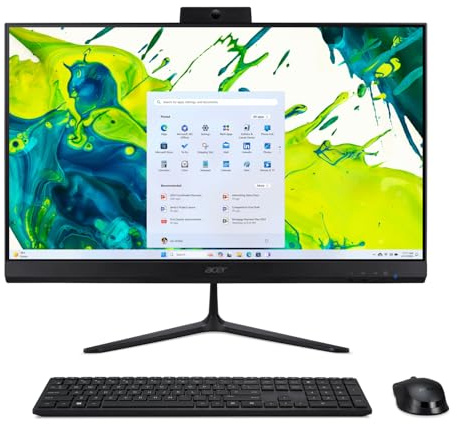 acer Aspire C24 I PC Tout-en-Un 23.8 FHD I AMD Ryzen 3 5400U I 8Go RAM I 512Go SSD I Windows 11 Home I Noir