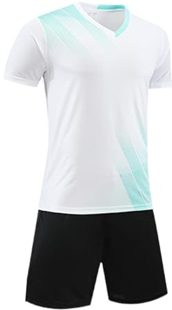 InfiniZer Kids Football Kit for Boys Girls Age 3-12, Quick Dry Soccer Jersey Set, Breathable Sports Outfit with Shorts & T-Shirt, Youth Training Uniform