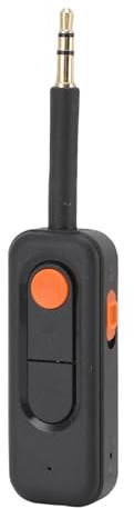 Diyeeni Adaptador Inalámbrico Bluetooth5.4 Receptor Bluetooth para Automóvil Transmisor Bluetooth AUX con Batería de 180 MAh 10 Horas de Reproducción para Doméstico para Automóvil