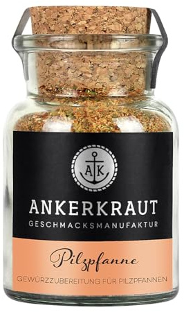 Ankerkraut Pilzpfanne, Gewürzmischung für verschiedene Pilze, wie Champignons, Austernpilze oder Steinpilze, 75g im Korkenglas