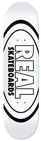 Skateboard Deck, 8.38 x 32.25, Team Classic, oval, Weiß