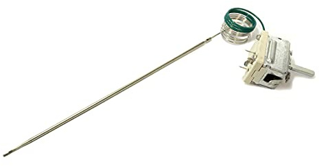 RYELDOM - Termostato para horno, adaptable a varias marcas, temperatura máxima 262 °C, bulbo 22 cm, 2 contactos, recambio horno, comprueba compatibilidad antes de la compra