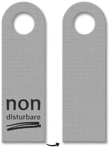 Türhänger 10er Set auf italienisch non disturbare in dunkelgrau Italien Italia Bella Italia Türhänger 10er Set Sprache Porta Türe Eintreten Draussen bleiben