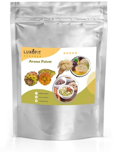 Luxofit Kaktusfeige Aroma Pulver, Aromatisieren von Lebensmittel und Getränke, Intensive Geschmackserlebnisse, Fruchtige Aromen, Made in Germany, Vegetarisch und Vegan (200 g)