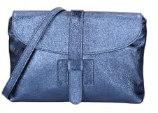 Viola Castellani Pochette in Pelle Vera Elegante Jeans 26x19x3 Donna Accessori