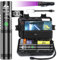 BEYSTE Taschenlampe LED Aufladbar, LED Taschenlampe Extrem Hell 1000000 Lumen, Taktische Taschenlampe USB, Starke Taschenlampe mit Holster, Sehr Helle Taschenlampe Batteriebetrieben für Outdoor