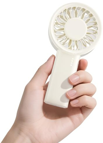 HandFan Handventilator, Mini-Ventilator im kleinen Taschenformat, tragbar, wiederaufladbar, 5-Gang-Turbowind, Sommerutensilien für Reisen/Camping/Konzerte/Pendeln, Geschenke für Männer/Frauen