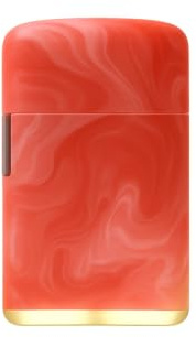 Blueflame Rubber Marble – Accendini d'Autore in Edizione Marmorizzata (1, Rosso)
