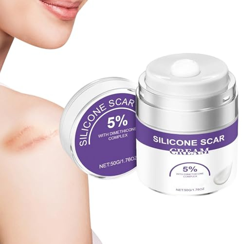 Scar Cream, 50 g Scar Appearance Minimizer, 2,48 x 2,95 tum Non Greasy Formula, Skin Recovery Salva for Old New Scars from Burns, Cuts, C-section och kirurgiska sår