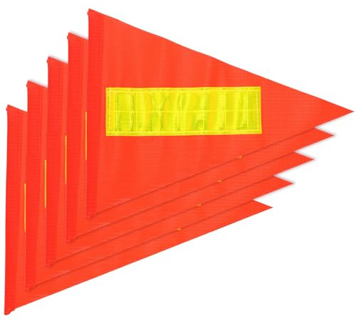DIYEAH Bandera Reflectante de Seguridad para Bicicleta Infantil 5 Piezas Tamaño 215X285X285 CM Material Resistente PVC para Ciclismo Urbano y Accesorios de Bicicleta