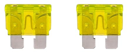 Car Fuses, 2Pcs Standard Blade Fuses 20A for Car Boat RV Truck Motorcycle (Yellow 20 Amps)