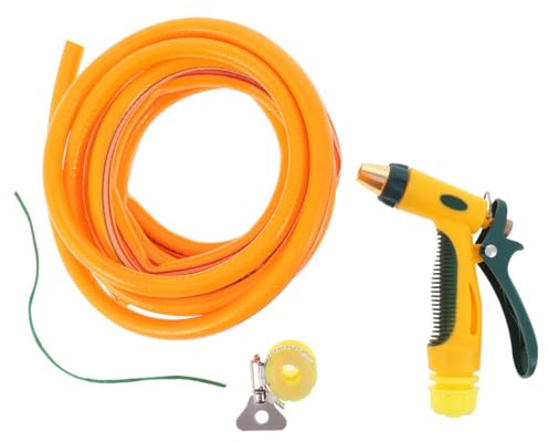 GRADENEVE Tubo da Giardino Estensibile 5m con Irroratore, Materiale Plastico e Rame, Facile Installazione, Resistente, per Irrigazione Piante e Pulizia Domestica con Adattatore