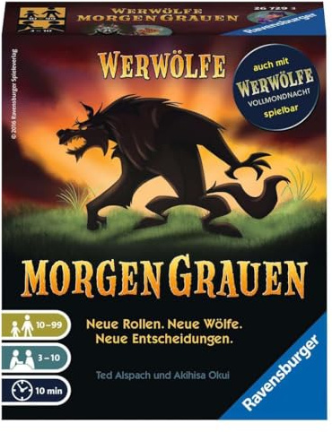 Ravensburger Werwölfe MorgenGrauen - Gesellschaftsspiel ab 10 Jahre | Spiel für 3-10 Spieler, Partyspiel für spannende Spieleabende, Geschenk für Jungen und Mädchen