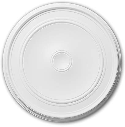 PRO[f]home® - Ceiling Rose 156044 Ceiling Decoration Medallion Rosette Decorative Element Timeless Classic Design White Ø 62 cm Profhome