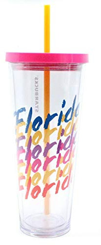 Starbucks Florida Venti Gobelet en acrylique avec paille