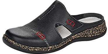 Rieker Dam 46362Clogs, Schwarz, 38 EU