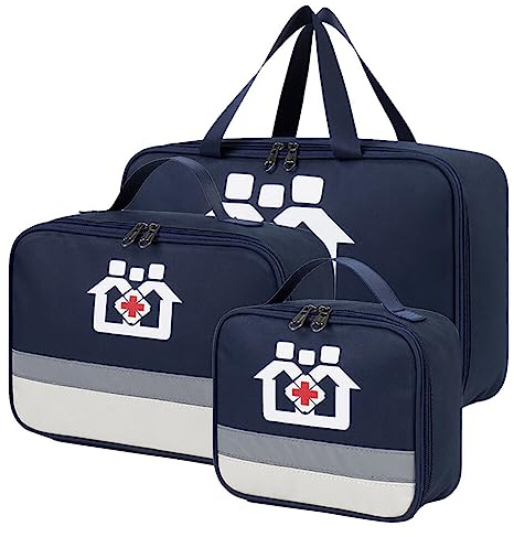 ISAKEN Medikamententasche Reiseapotheke Tasche, Tragbar leer Erste-Hilfe Tasche wasserdichte Medizin Aufbewahrungstasche Erste Hilfe Set für Zuhause Reisen Büro Outdoor