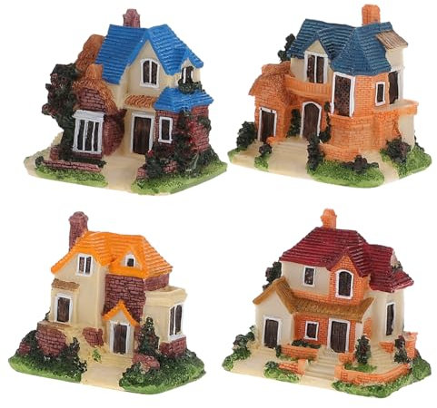 Abaodam Elegante Miniaturfiguren Aus Kunstharz Mini-hausdekoration Landschaftsgestaltung Für Den Garten