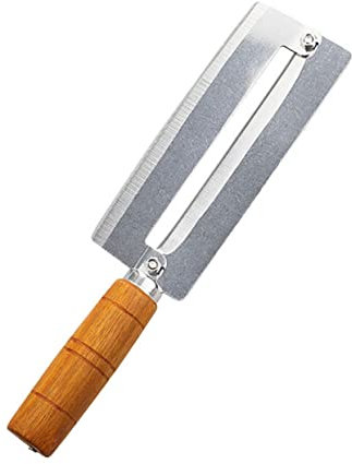 RORPOIR Pelador De Piña De Acero Inoxidable Con Mango De Madera Herramienta De Cocina Multifunción Para Pelar Piña y Caña De Azúcar Para Uso Cocina