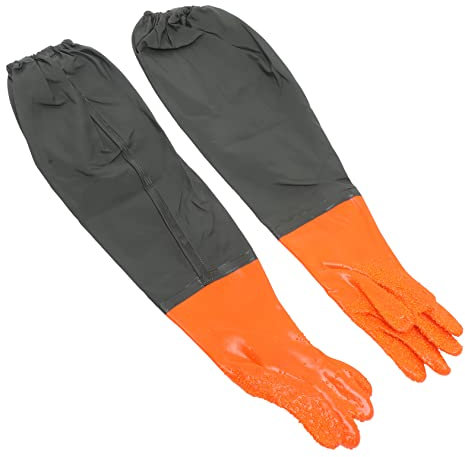 HEMOTON Lange Angel Und Gartenschutzhandschuhe Aus Leichtem Material Mit Überlanger Schutzlänge Für Aquarium Und Outdoor