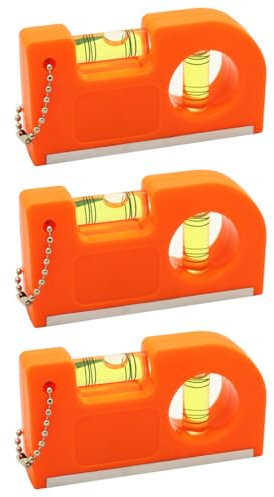 Outil de niveau spirituel petit niveau de poche avec 2 bulles niveau spiritueux en métal 3pcs
