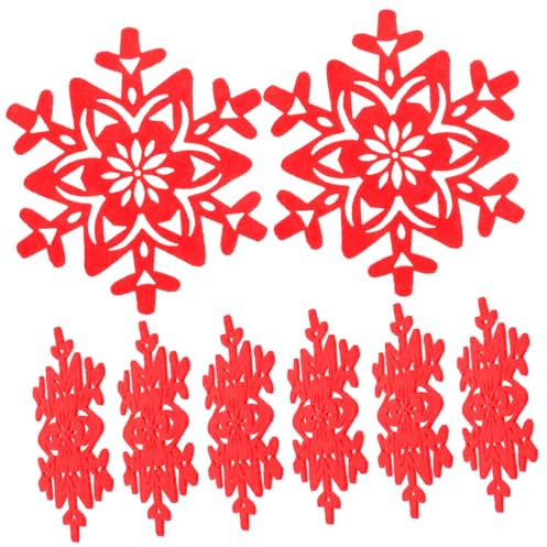 Mikinona 2 Set Da 16 Pezzi Di Sottobicchieri Rotondi Natalizi in Feltro Antiscivolo Calore 10 Cm Per Le Feste