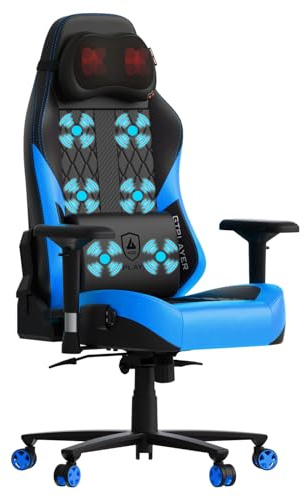 GTPLAYER Chaise Gaming avec Massage, Chaise Bureau avec Coussin à Ressorts ensachés,Chaise de Gamer Ergonomique avec Dossier élargi et accoudoirs 4D, capacité de Charge de 150 kg.