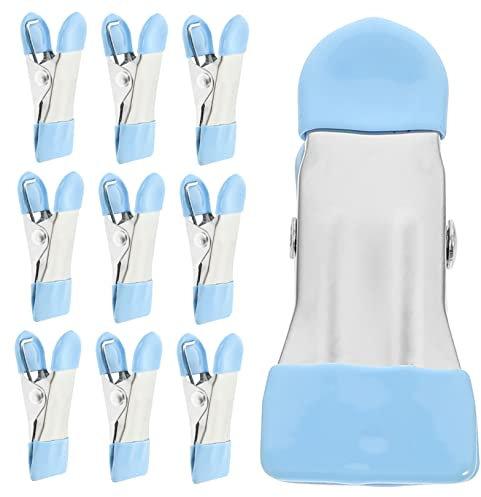 PHENOFICE 10pcs Clothespin Bag Clip Heavy Duty Outdoor Versatile Bag Clips for Chips Clothes Windproof Household Use