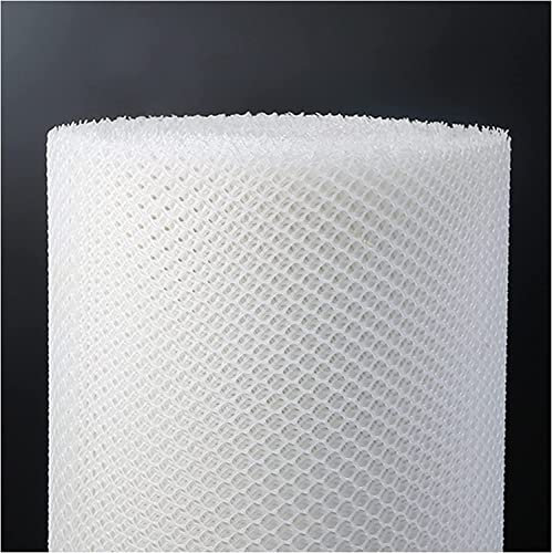 SAFWELAU Mulchfolie Pflanzenzaunnetz, Haustiere Geflügelzäune mit Kabelbindern, Weißes Plastiknetz zum Veranda Geländer Gartendeck(0.5x5m/1.6x16ft)