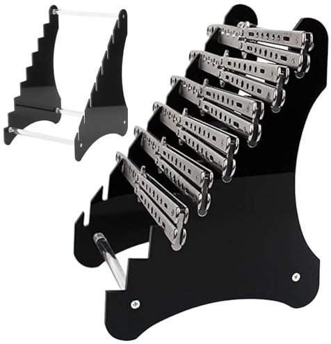Xweptuy Knife Display Case, Acrylic Knife Display Stand, Black Storage, Holder for, Storage Shelf for Exhibition, Dagger