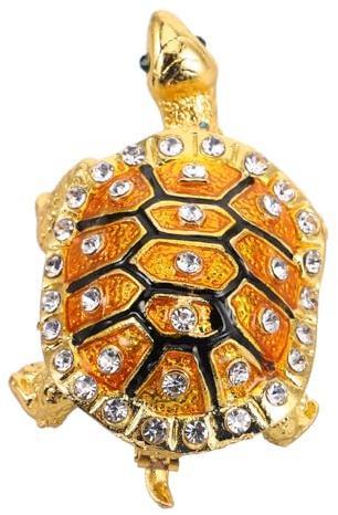 TEMPNAP Caja De Joyería Vintage De Tortuga Europea Decorativa y Funcional Almacenamiento Multifuncional De Joyas y Pequeños Objetos Estilo Retro Para Escritorios y Decoración Del Hogar