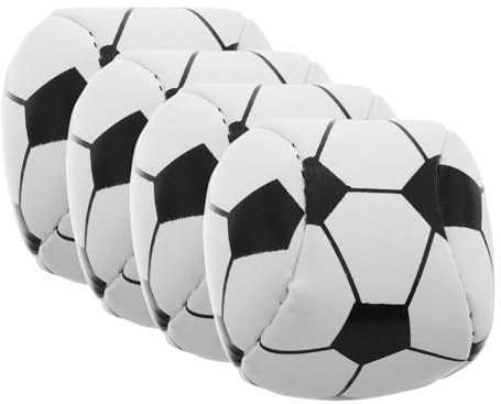 Abaodam 4 Stück Leder Fußballtasche Sitzsack Sandsack Strandausrüstung Outdoor Kindergartenspielzeug Spiele Im Freien Fußballförmiges Wurfspiel Fußballförmiges Wurfspiel