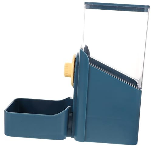 TOYANDONA Automatic Pet Feeder Hanging Dispenser Deep Sea Blue Square Rabbit Cat Hamster Food Feeder Refillable Household for Pets