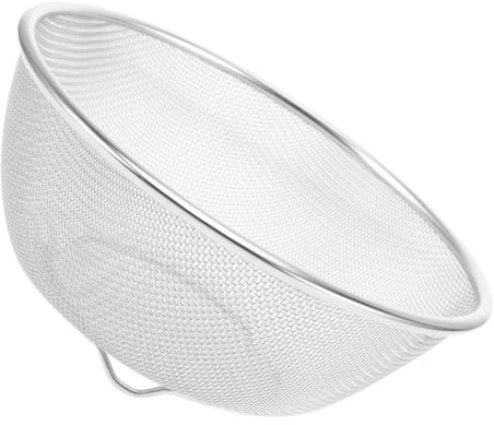 LOLIPPYY Cestello Scolapasta in Acciaio Rete Per Drenare e Filtrare Alimenti Come Ciotola Per Lavare Riso e Verdure Utensile Da Cucina Multifunzionale