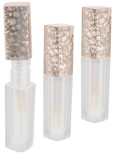 POPETPOP de Brillo de Labios Prácticos y Resistentes Kit de 3 Tubos Vacíos de Plástico para Diy Ideales para Uso Diario y Oficina