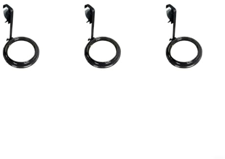 Anillo flotante para comedero de peces, diseño de gancho ajustable que mantiene el agua limpia al contener alimento para estanque de tortugas Betta, anillos flotantes para plantas, hierro negro, 7,8 x