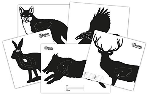 X-Targets Zielscheiben Hunting Package / 5x5 verschieden große Jagd-Zielscheiben/Papier 120g/m²