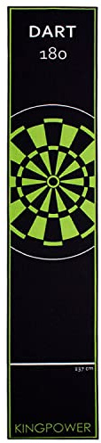Kingpower Dartteppich mit Abwurflinie, Dart Zubehör mit Motiv, Dartmatte mit Oche, pflegeleichter Teppich rutschfest