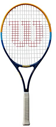 Wilson Profile 25 - Raqueta de Tenis recreativa Juvenil/Azul Marino y Naranja