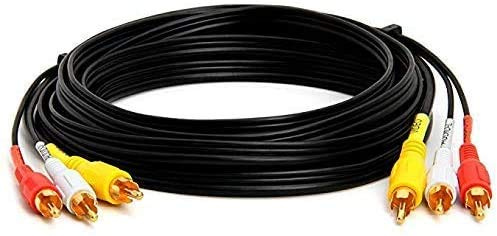 Dragon Trading - Cavo audio A/V AV da 3 maschio RCA a 3 maschio, placcato oro, lunghezza 1,5 m