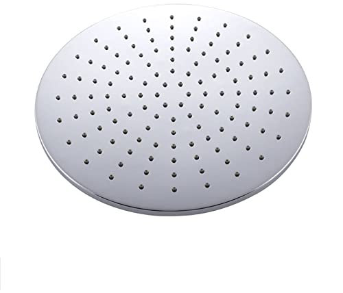 Ksunun Duschkopf Regendusche Druckverstärkendes Design Messing Regenduschkopf 30 cm Runden Einbauduschköpfe mit Anti-Kalk Silikondüse Chrom Finish Kopfbrause